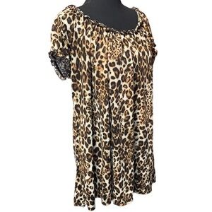 Cheetah Print Wash & Wear Top American City Wear